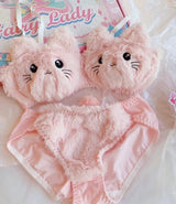 Cute Cat Plush Underwear Set  SS3483