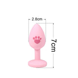 CAT CLAW PATTERN ANAL PLUG DOG TAG BELL AD006