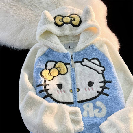 Plush Cartoon Cat Coat S216