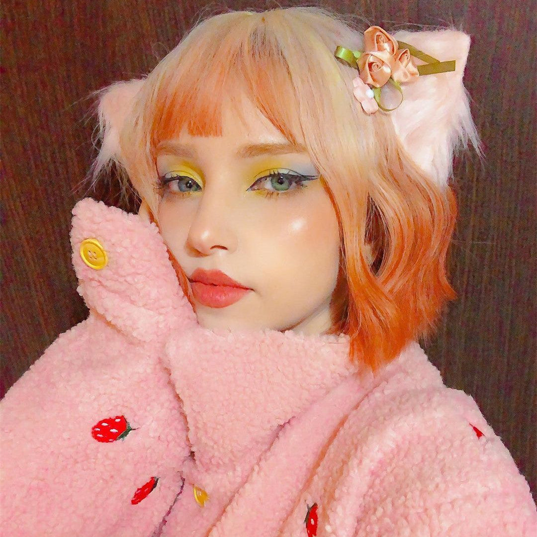 Lolita Gradient Pink Micro-Curly Wig  WS1008