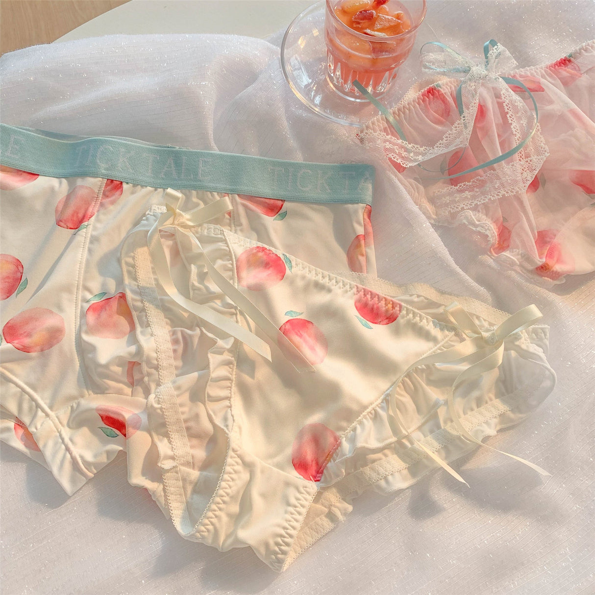 Peach couple underwear H090