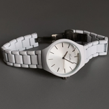 Men’s Quartz Watch – Large White Dial, Minimalist & Modern
