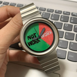 No Work Vibes Timepiece: Dual-Tone Anime Watch