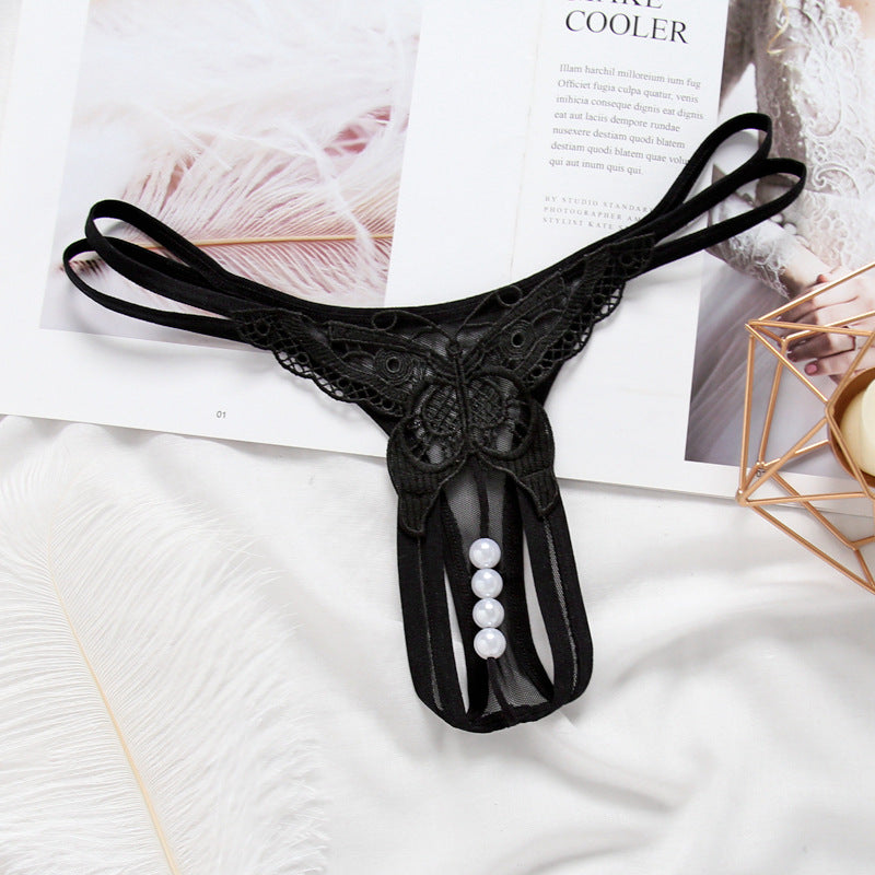 Pearl Cutout Thong  H273