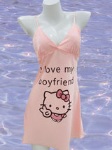 Pink suspender nightdress H211