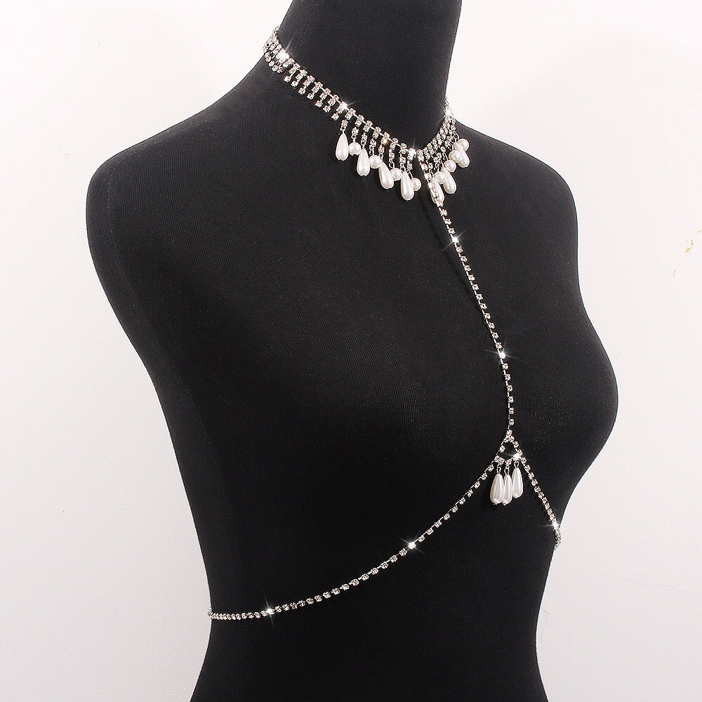 Rhinestone necklace C001