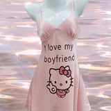 Pink suspender nightdress H211