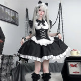 Black cat maid S414