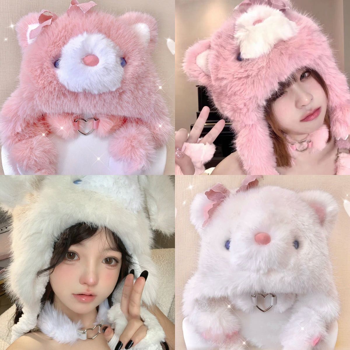 Furry kitten hat S030