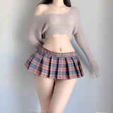 Plaid miniskirt H240