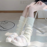 Furry mid-calf socks S020