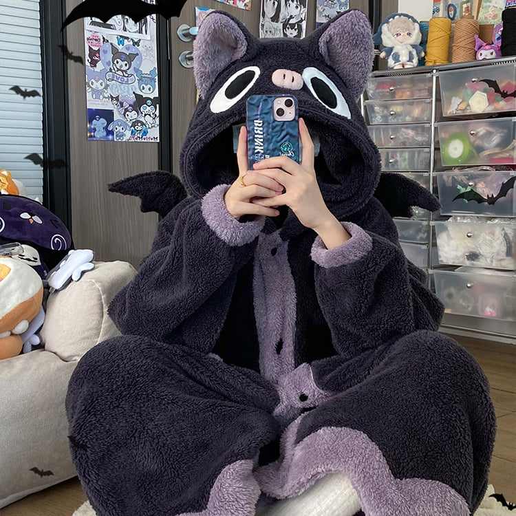 Cartoon bat plush pajamas S005