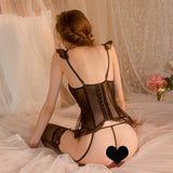 Lace suspender nightgown H030