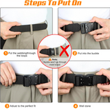 Quick Release Tactical Belt, Military Work 1.5" Nylon Web Hiking Belt with Heavy Duty Seatbelt Buckle