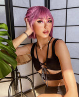 Lolita pink short straight wig WS2184