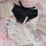 Cute embroidered love cotton panties SS2557