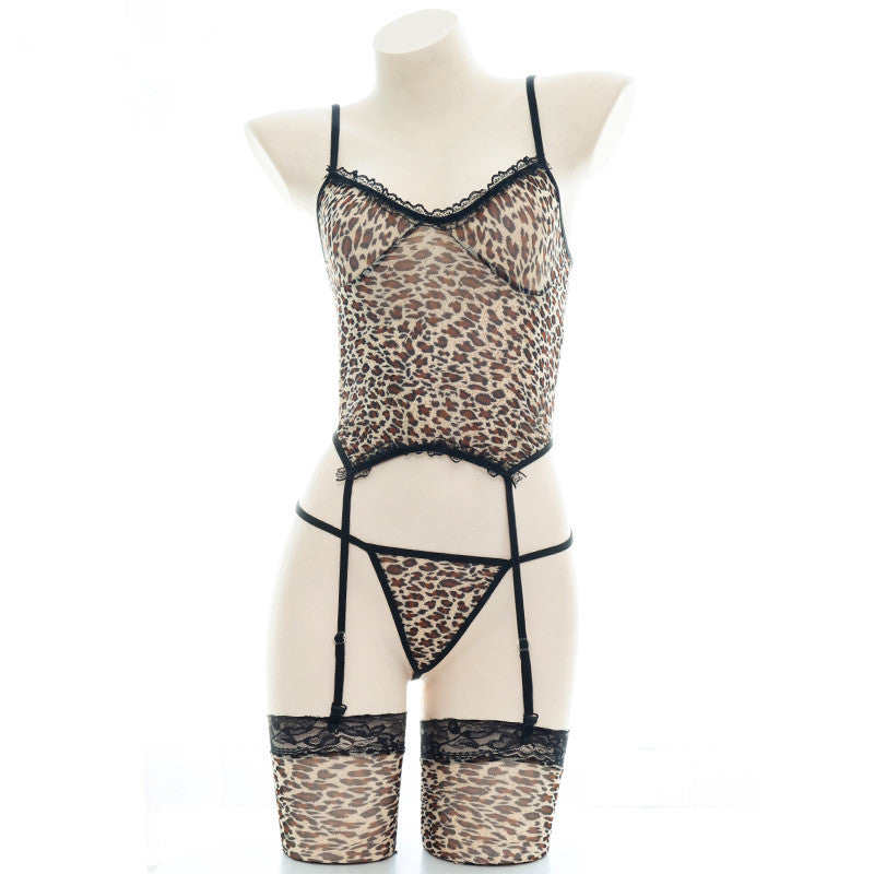 Cute leopard print one-piece underwear SS2253