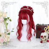 Lolita Wine Red Corrugated Curly Wig WS1007