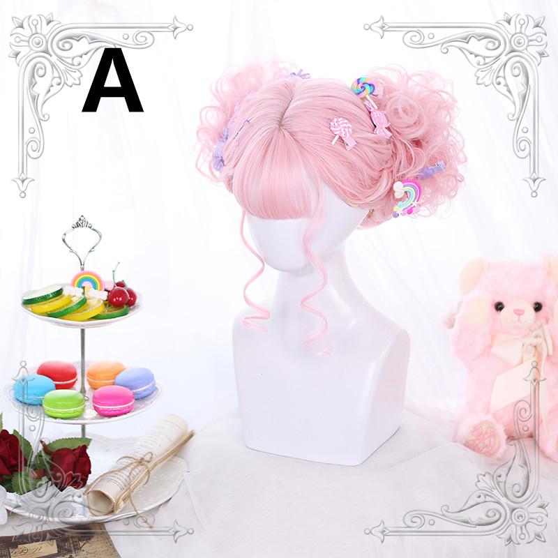 Harajuku Lolita Medium Length Curly Hair Wig WS1291