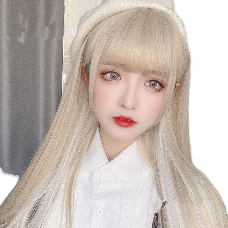 lolita natural girly beige wig  WS2176