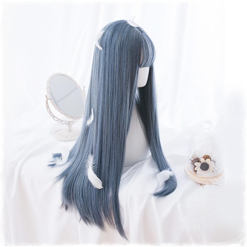 Air bangs long straight hair lolita Japanese wig WS2023