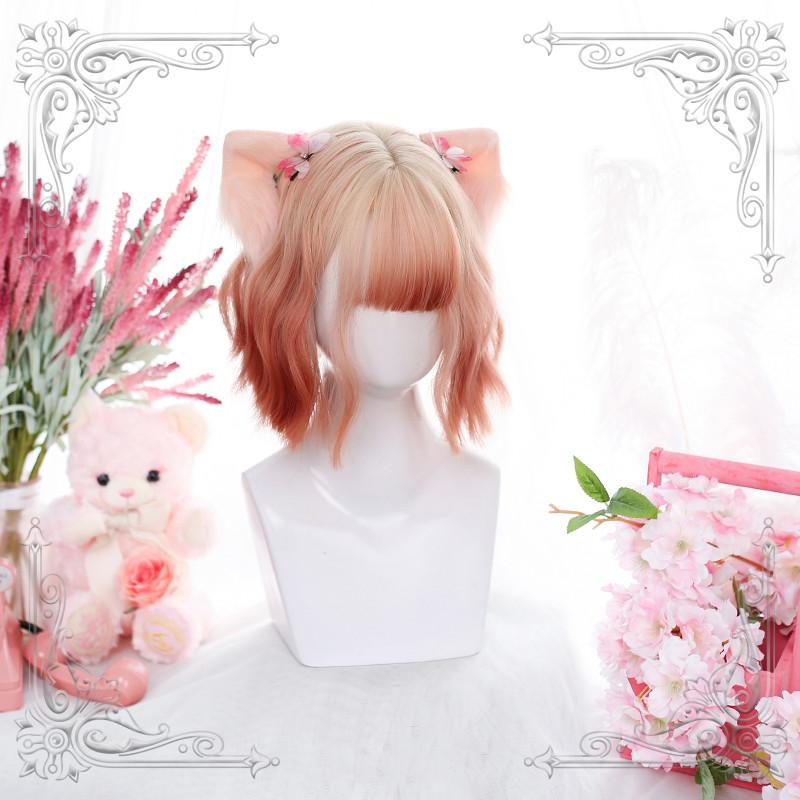 Lolita Gradient Pink Micro-Curly Wig  WS1008