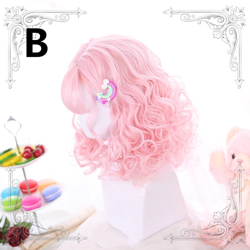 Harajuku Lolita Medium Length Curly Hair Wig WS1291