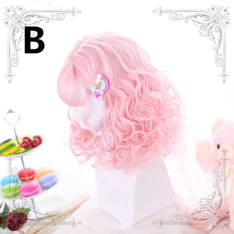 Harajuku Lolita Medium Length Curly Hair Wig WS1291