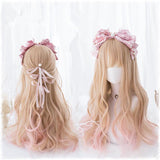 Lolita Orange Pink Curly Wigs WS1092