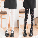 Japanese cross striped stockings SS2892