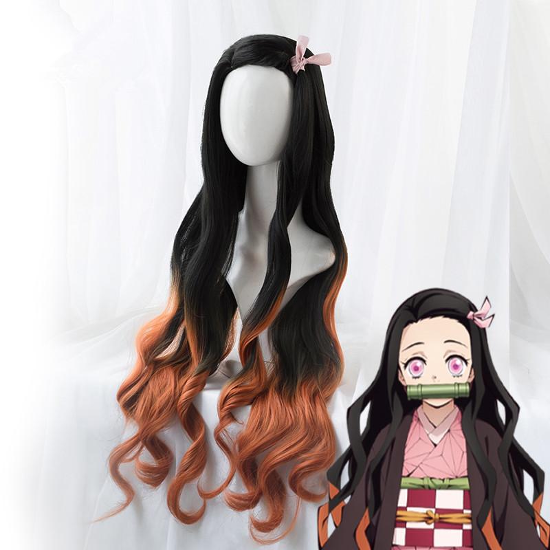 Demon Slayer: Kimetsu No Yaiba-Kamado Nezuko cos wig WS2026