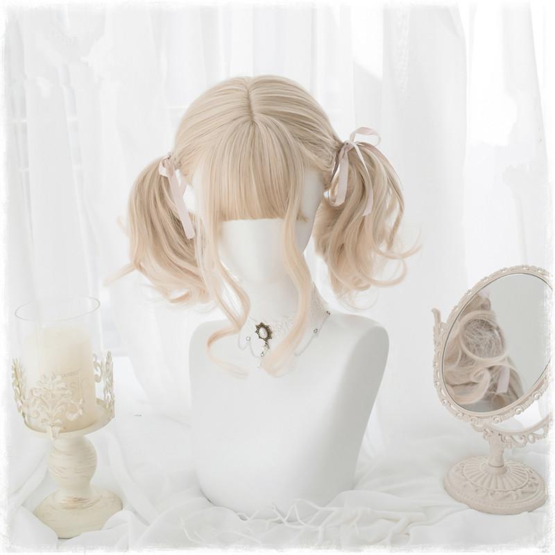 Soft girl harajuku lolita short curly wig WS2015