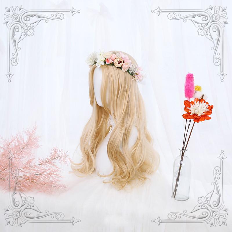 Lolita Golden-Yellow Long Curly Hair Wig  WS1067