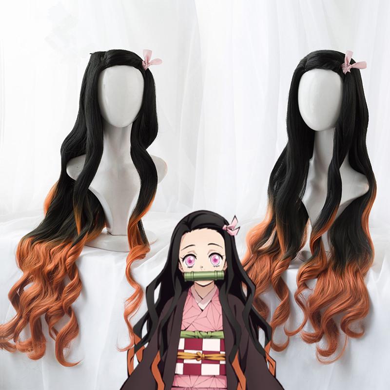 Demon Slayer: Kimetsu No Yaiba-Kamado Nezuko cos wig WS2026