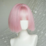 Harajuku short hair fluffy melange lolita wig  WS1182