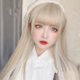 lolita natural girly beige wig  WS2176