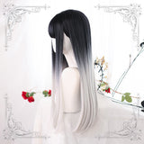 Harajuku soft girl Lolita black and white gradient wig WS2168