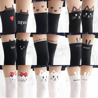 Japanese stitching pantyhose pattern cute SS1135