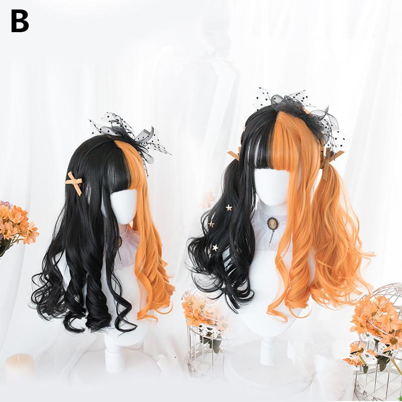 Long Straight Curly Hair Lolita Wig WS2060