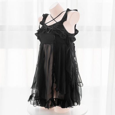 Chiffon micro skirt girl nightdress SS1154