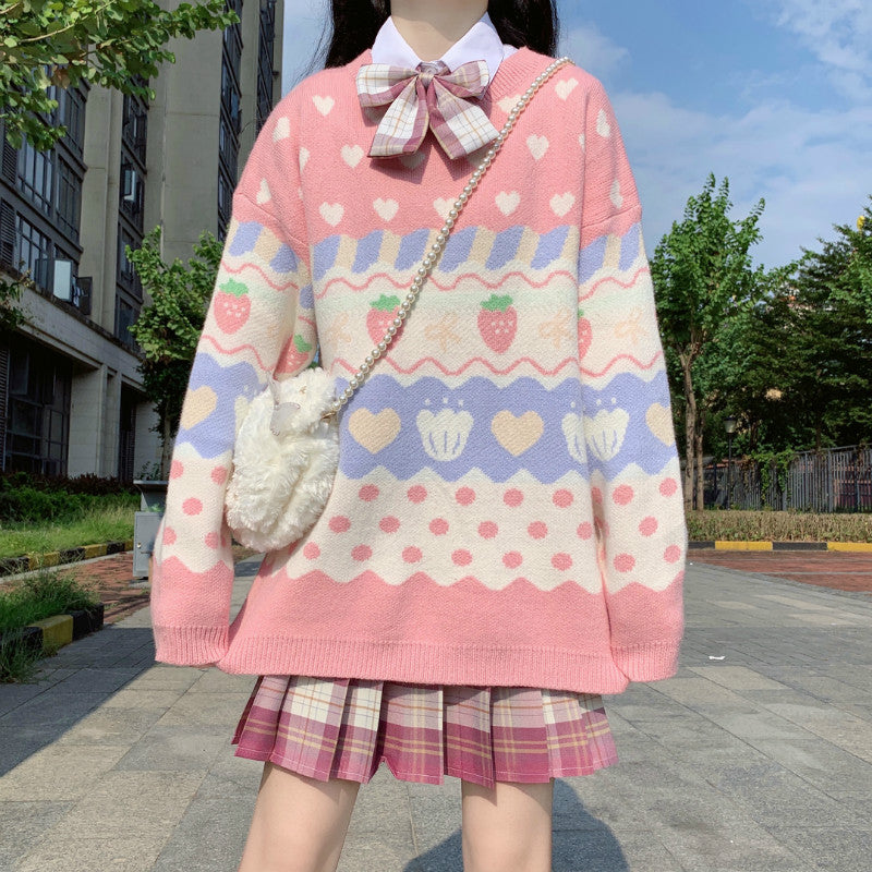 Sweet and cute strawberry sweater  SS2363