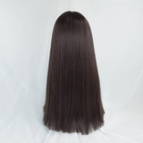 Comic bangs black long straight wig  WS2271