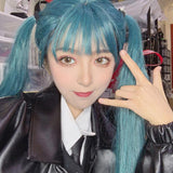 Cute Lolita Fashion Blue Green Long Hair WS1144