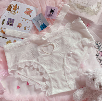 Cute embroidered love cotton panties SS2557