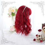 Lolita Wine Red Corrugated Curly Wig WS1007