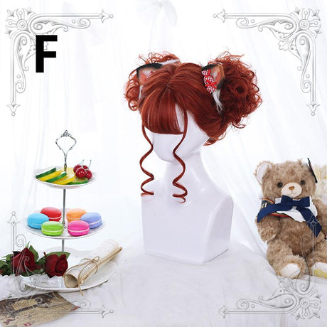 Harajuku Lolita Medium Length Curly Hair Wig WS1291