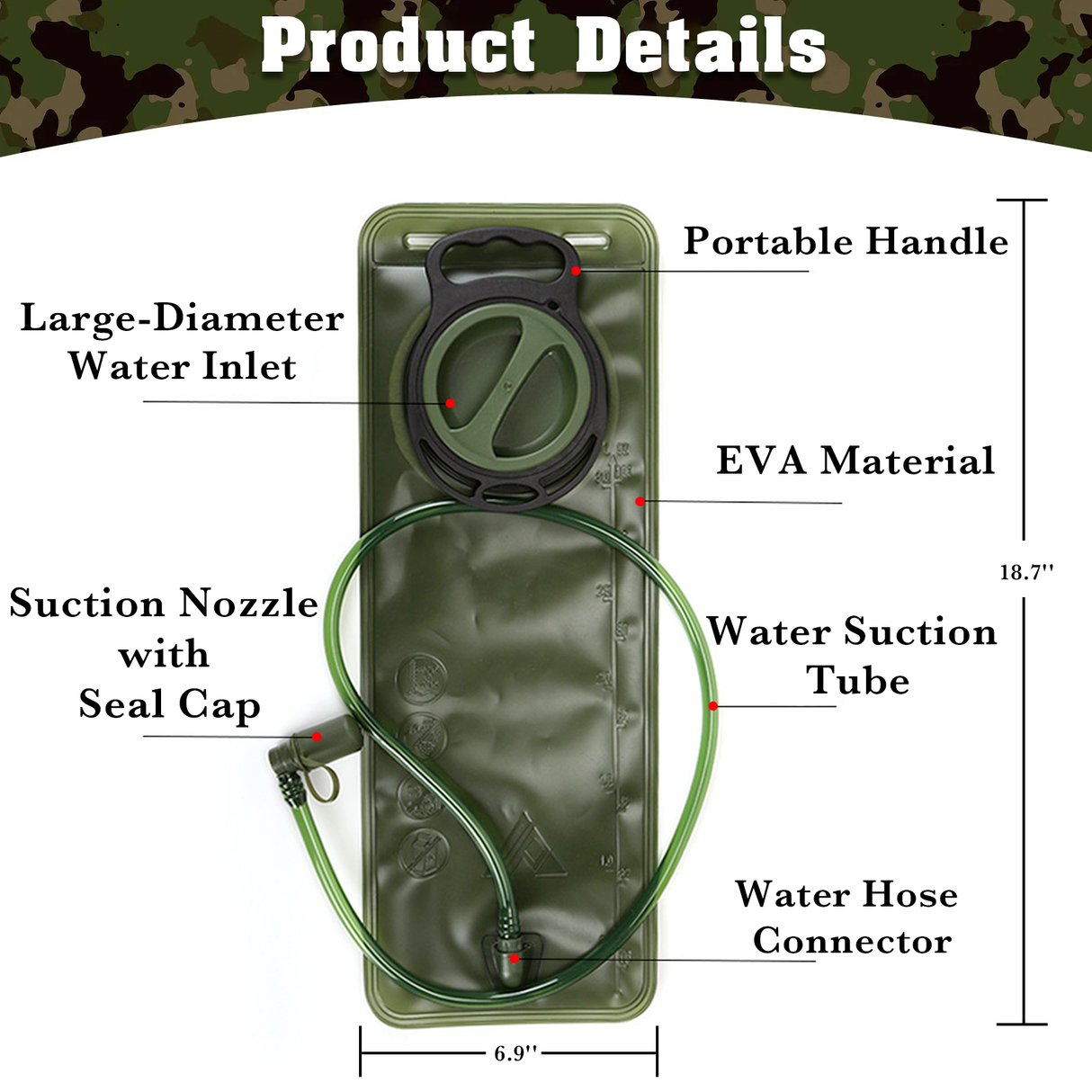 EVA Non-Toxic Outdoor Collapsible Water Bottle