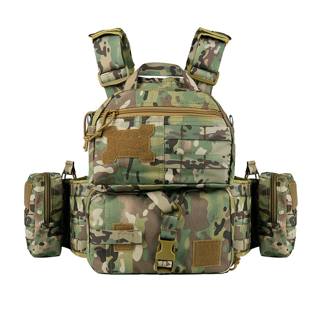 Quick Release MOLLE Camo Plate Carrier - OCP Tactical Vest