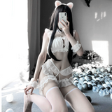 Cute hollow cat maid suit SS2845