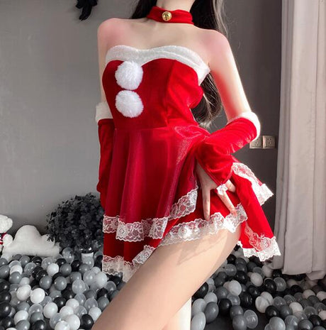 Christmas bunny dress H056